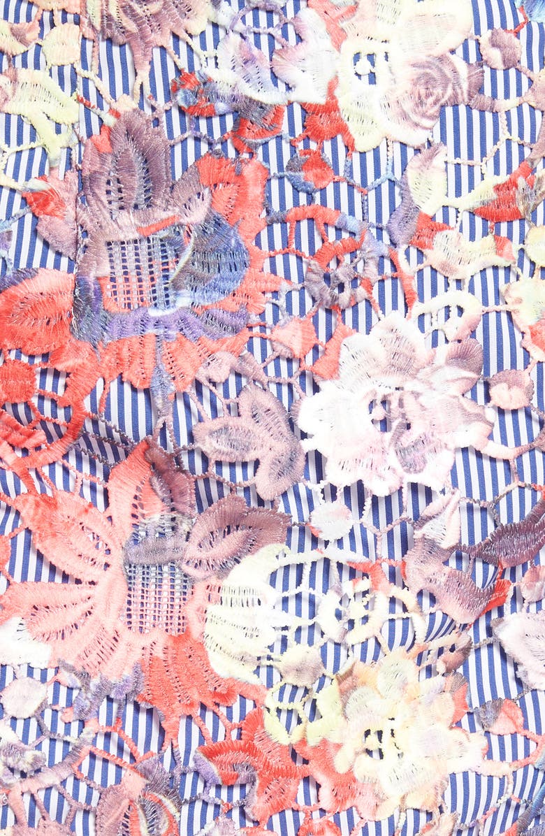 Halogen<sup>®</sup> Lace & Pinstripe Pencil Skirt, Alternate, color,