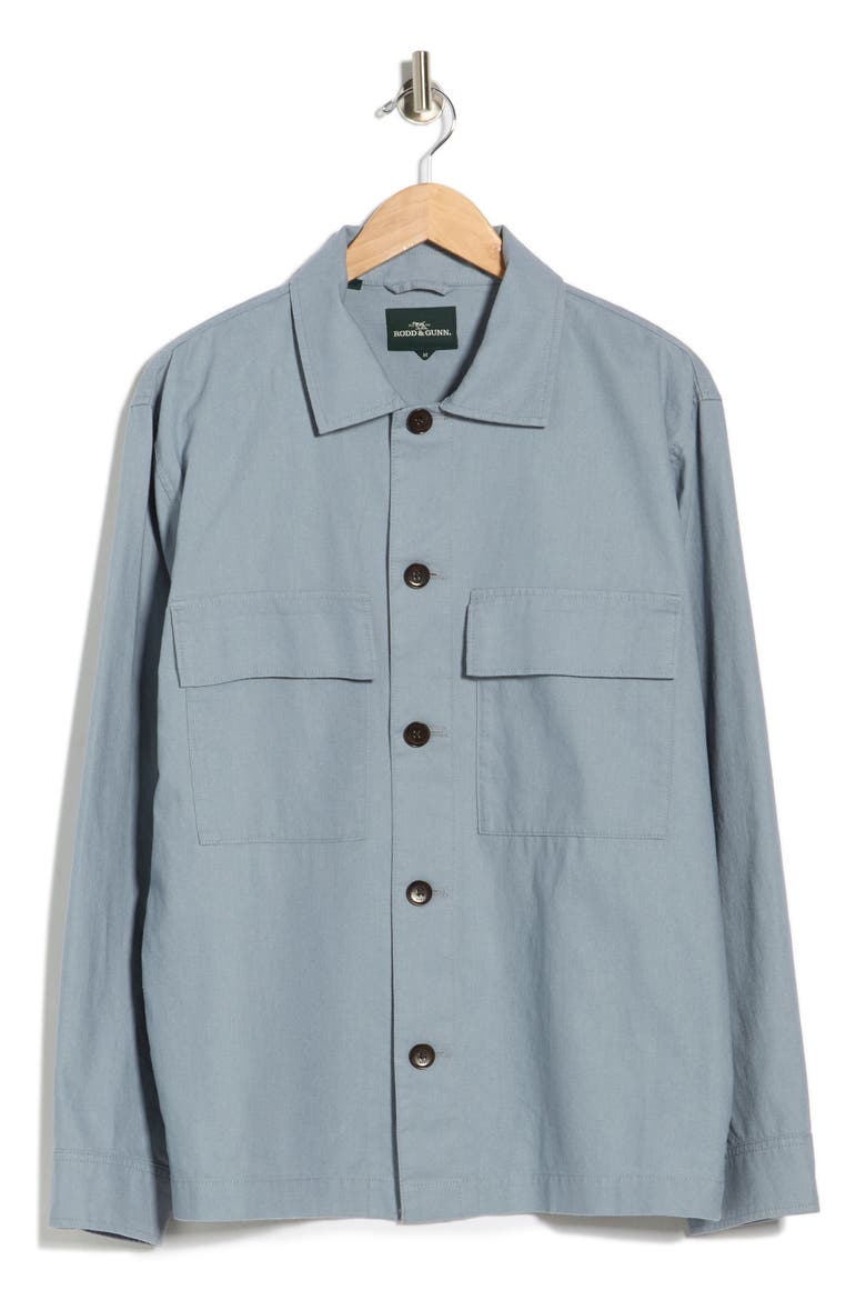 Calliope Island Linen Blend Shirt, Alternate, color, SLATE