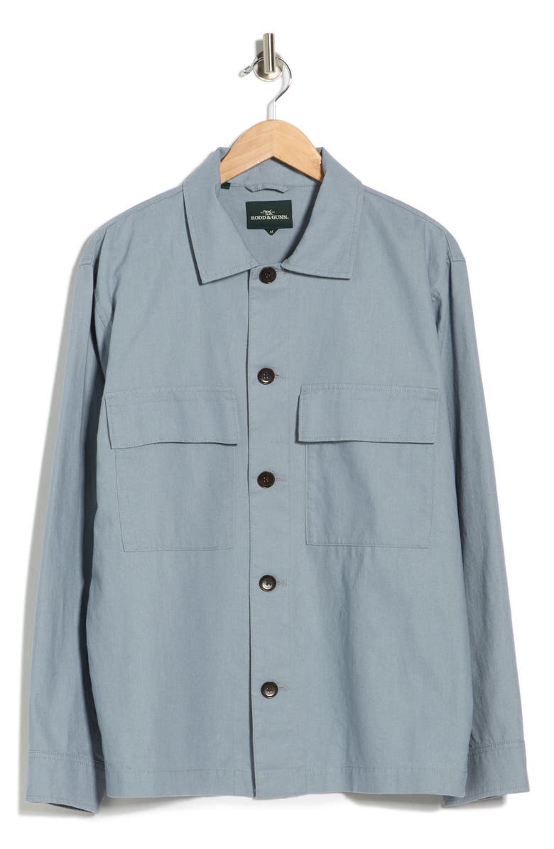 Rodd & Gunn Calliope Island Linen Blend Shirt, Main, color, Slate
