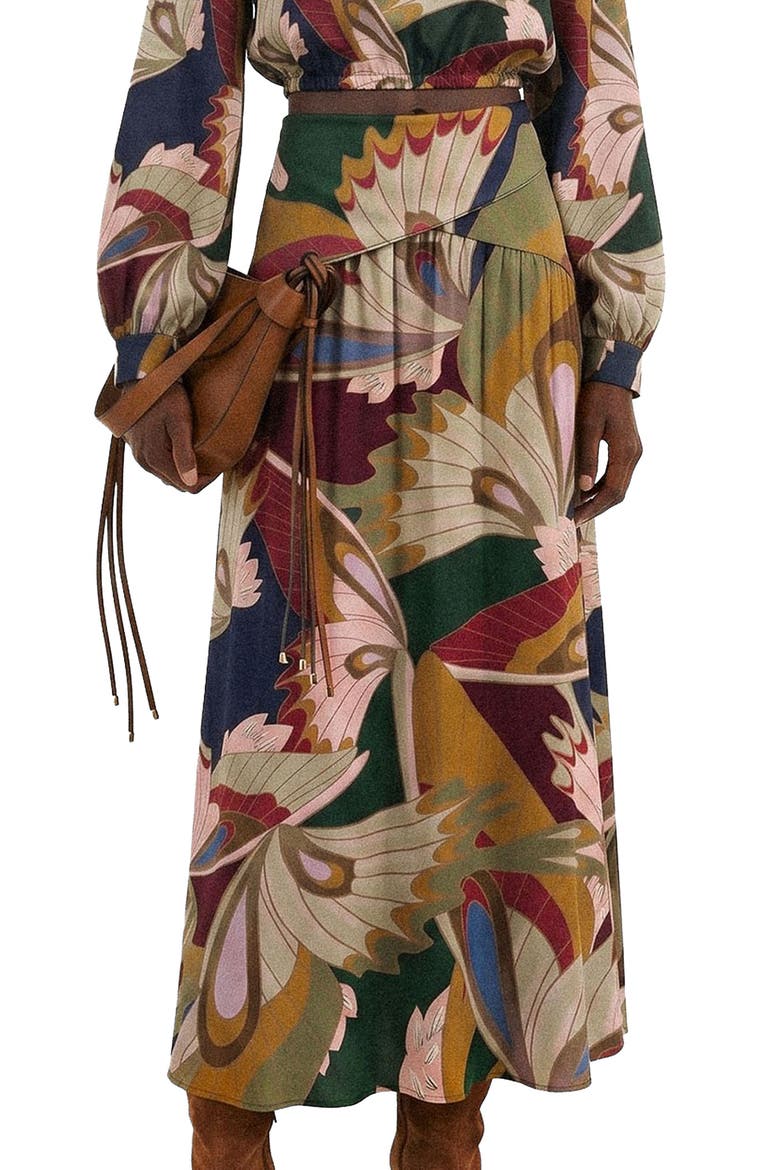 Mystical Paradise Maxi Skirt, Main, color, MYSTICAL PARADISE