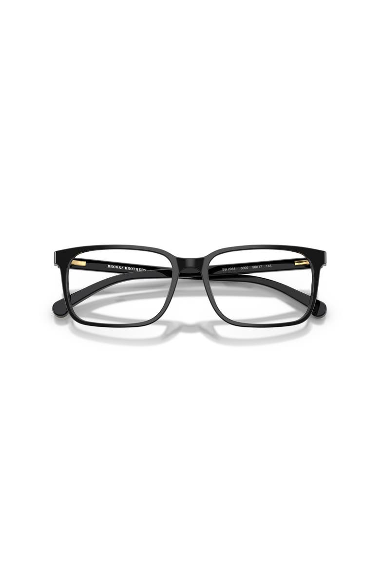 54mm Rectangle optical glasses, Alternate, color, Black
