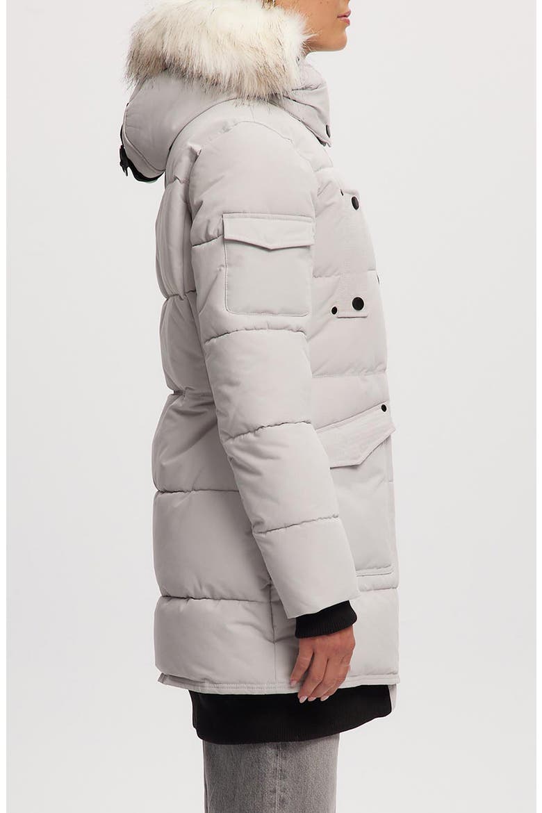 Astrid Heavyweight Faux Fur Trim Jacket, Alternate, color, SNOW