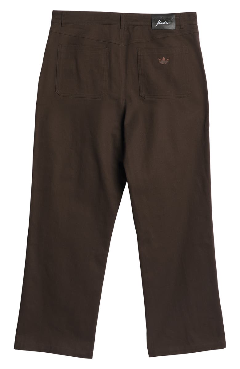 adidas Kader Cotton Twill Pants, Alternate, color, Dark Brown