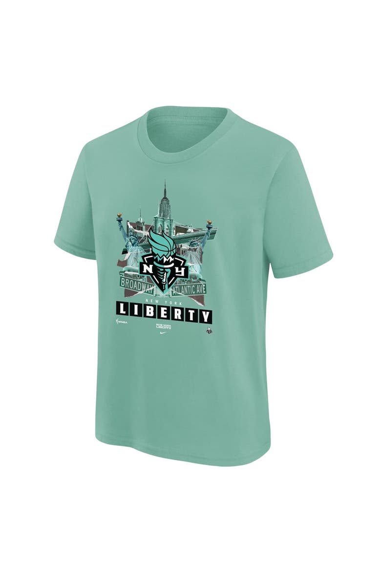 Youth Nike  Mint New York Liberty Original Content T-Shirt, Alternate, color, Mint