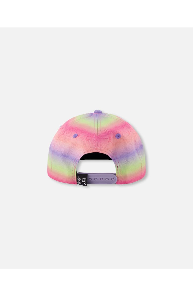Deux par Deux Girl Flat Brim Gradient Cap, Alternate, color, Multicolor