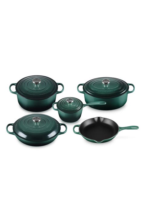 Signature 9-Piece Enameled Cast Iron Set
