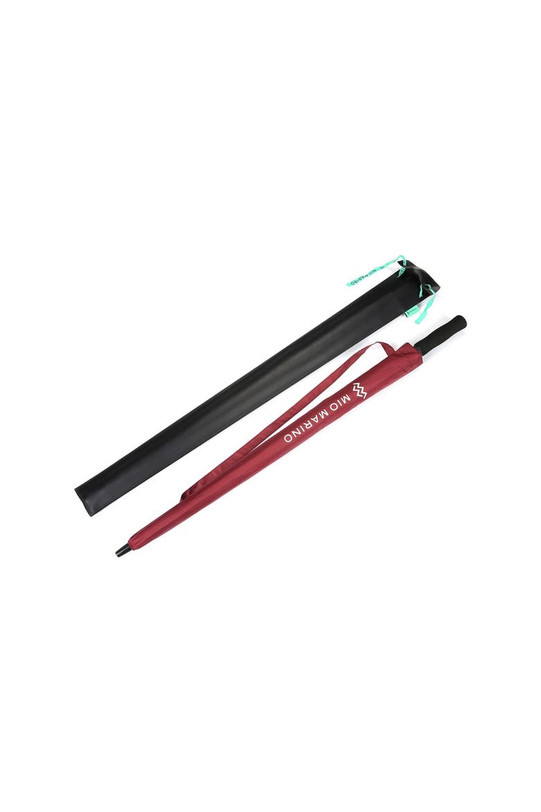 Premium 62-Inch Square Golf Umbrella with UV Protection, Alternate, color, Burgundy / Gray