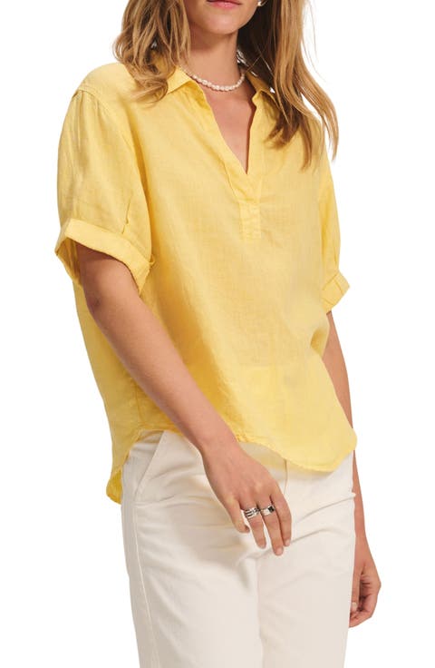 Woven Linen Top