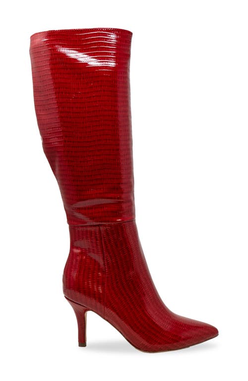 Chase & Chloe Chase And Chloe Pointed Toe Mid-calf Boot In Multi