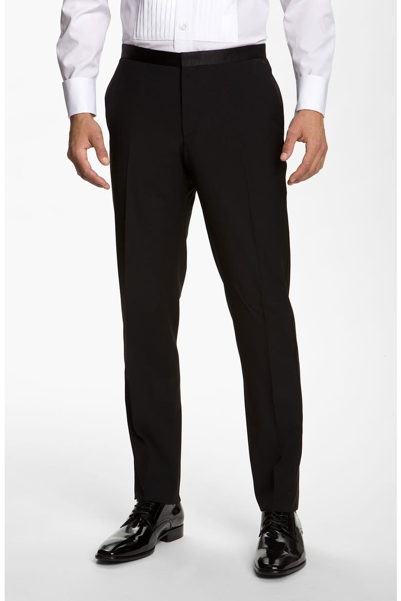 'Sky Gala' Shawl Lapel Tuxedo, Alternate, color, BLACK