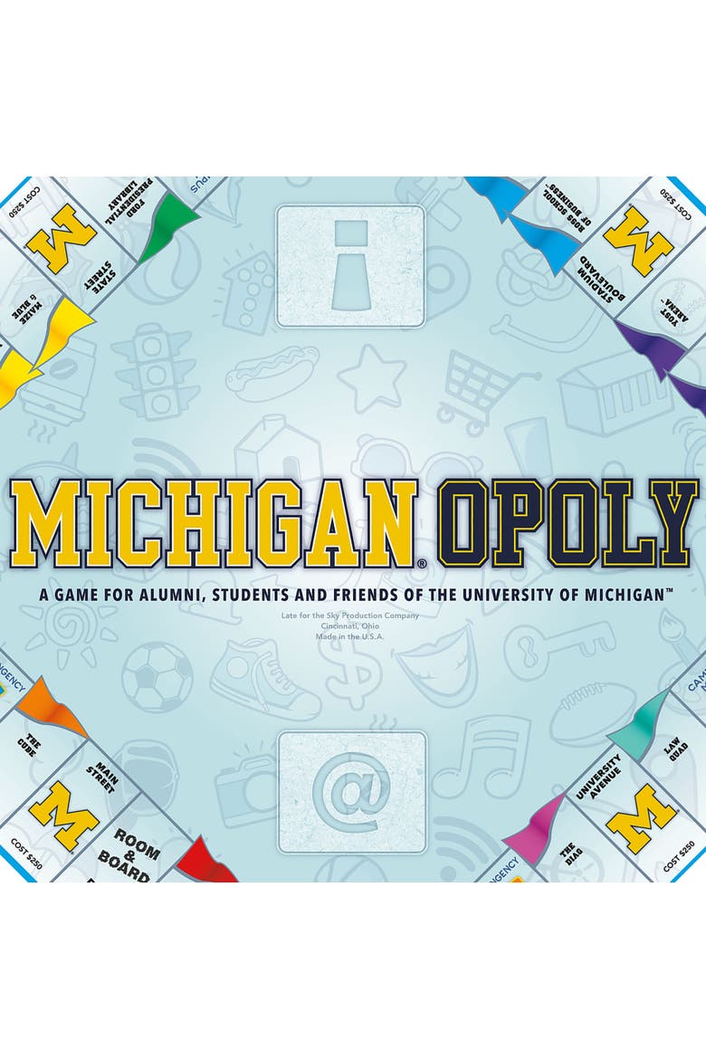 Michigan Opoly U of Michigan Board Game, Alternate, color, Multicolored