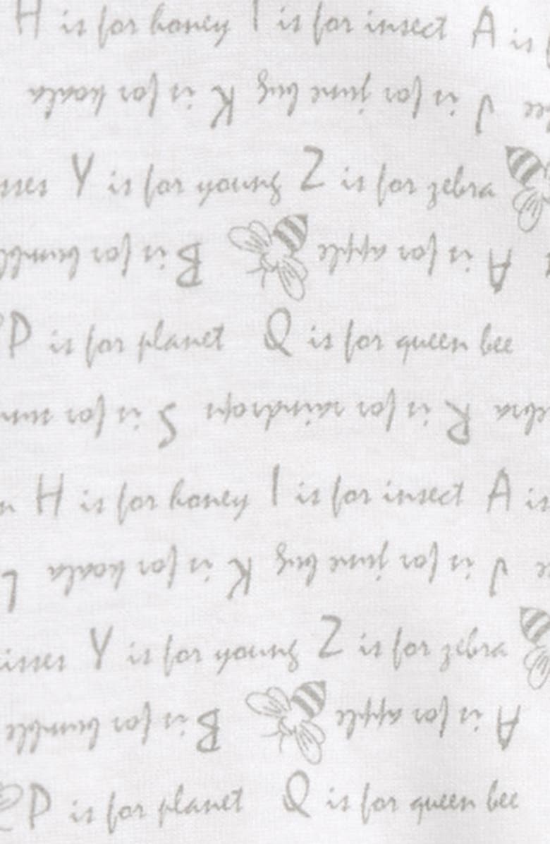 Burt's Bees Baby Alphabet Bee Fitted One-Piece Footed Pajamas, Alternate, color,