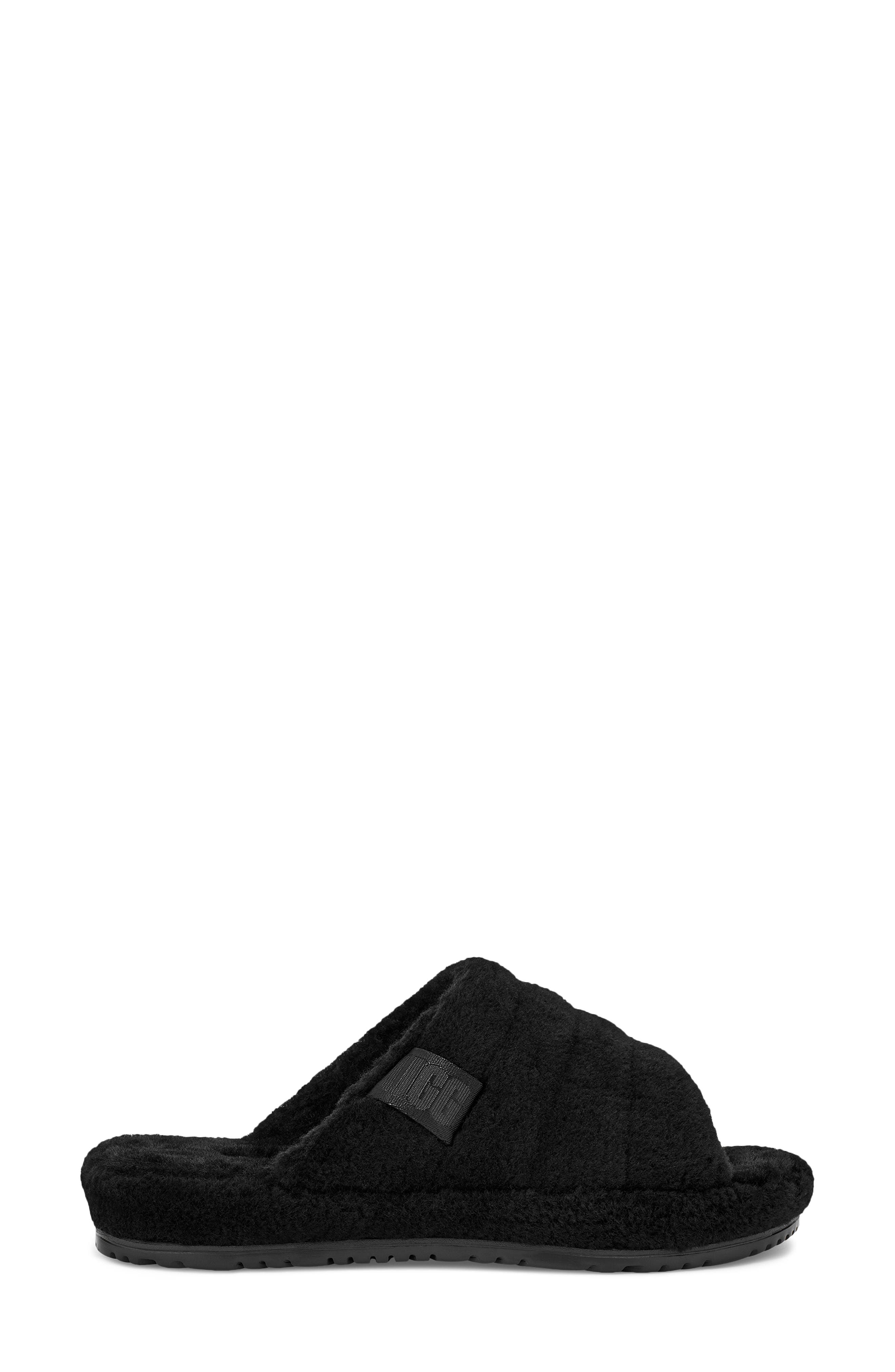 Fluff You Slipper, Alternate, color, BLACK