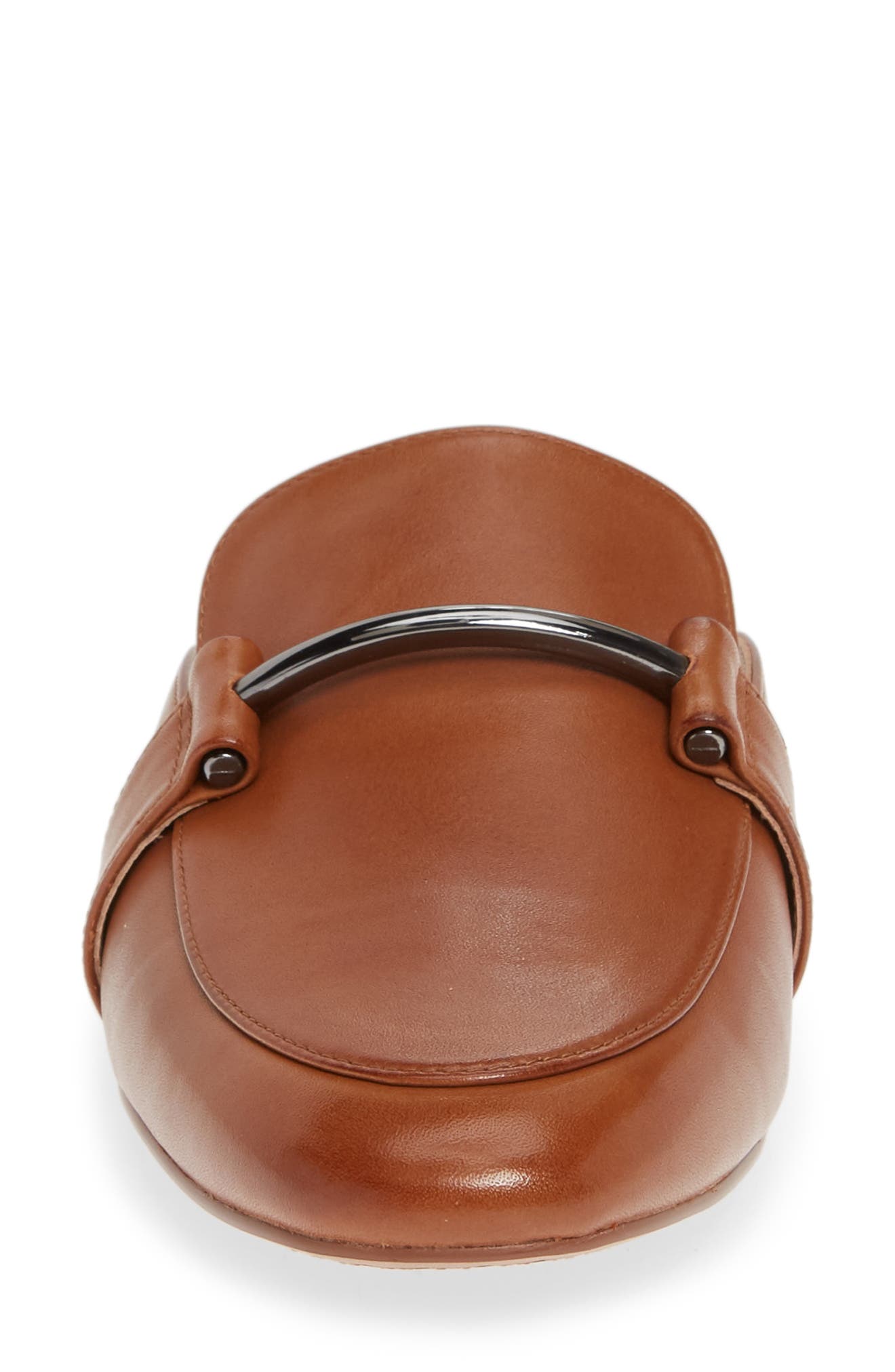 Annette Loafer Mule, Alternate, color, COGNAC LEATHER