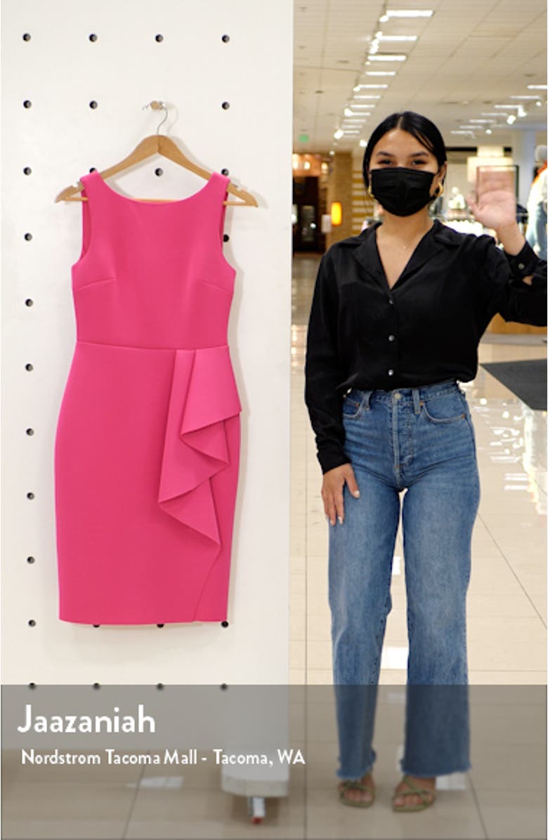 Sleeveless Ruffle Sheath Dress, sales video thumbnail