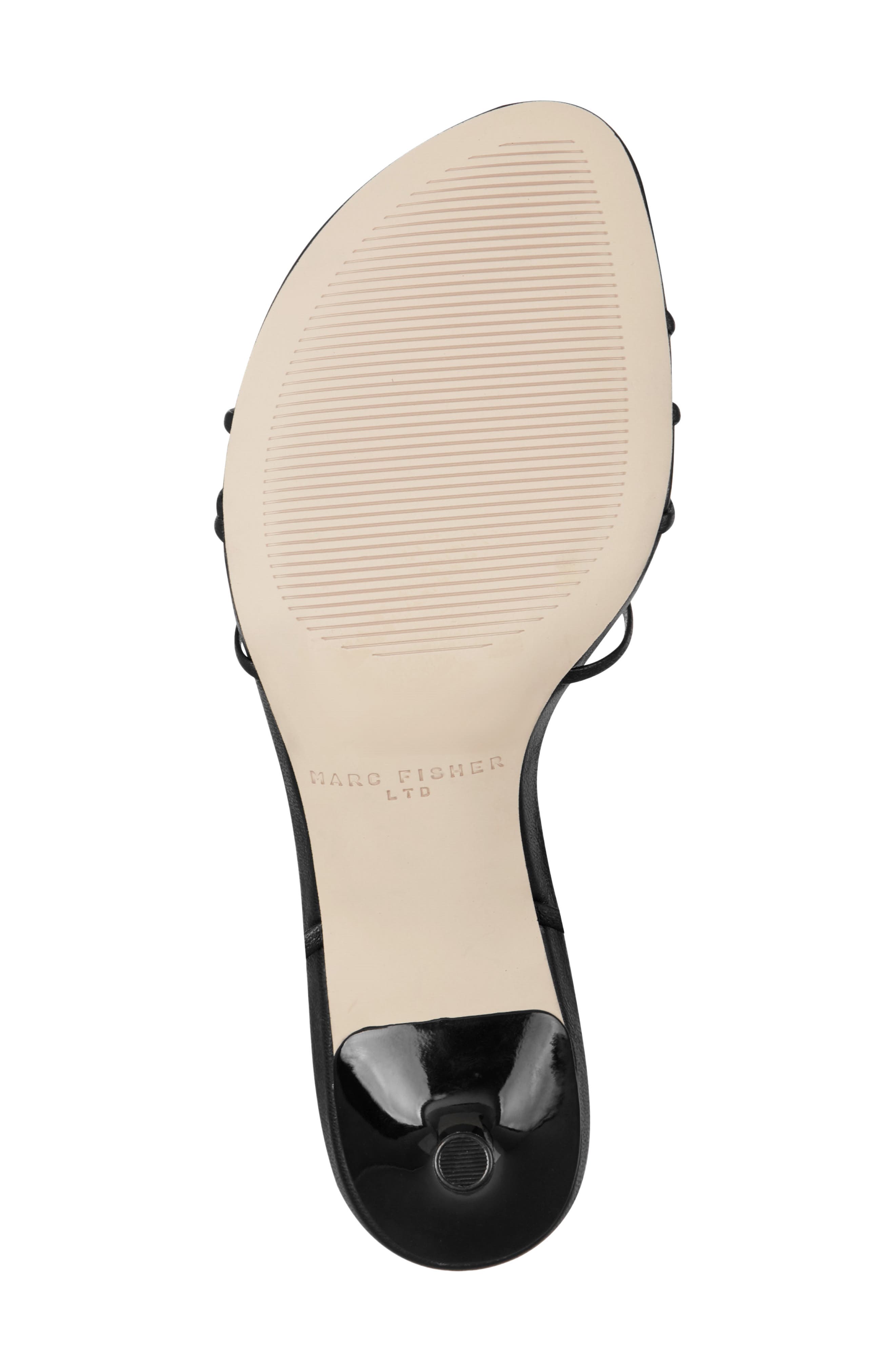 Marc Fisher Gineva Ankle Wrap Kitten Heel Sandal, Alternate, color, Black