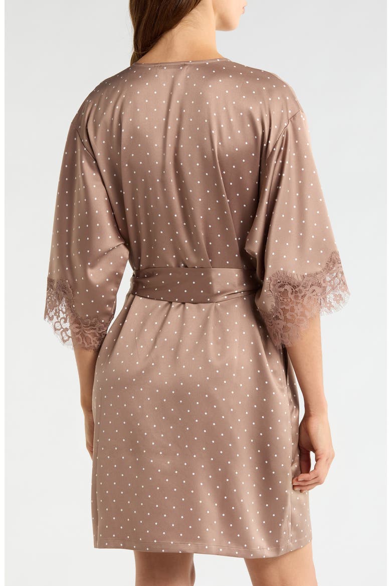 Midnight Satin Wrap, Alternate, color, BROWN- IVORY PIN DOT