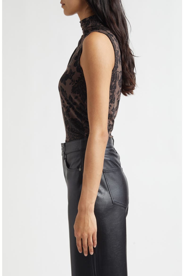 Mylie Sleeveless Turtleneck Top, Alternate, color, DARK LICHEN BLACK