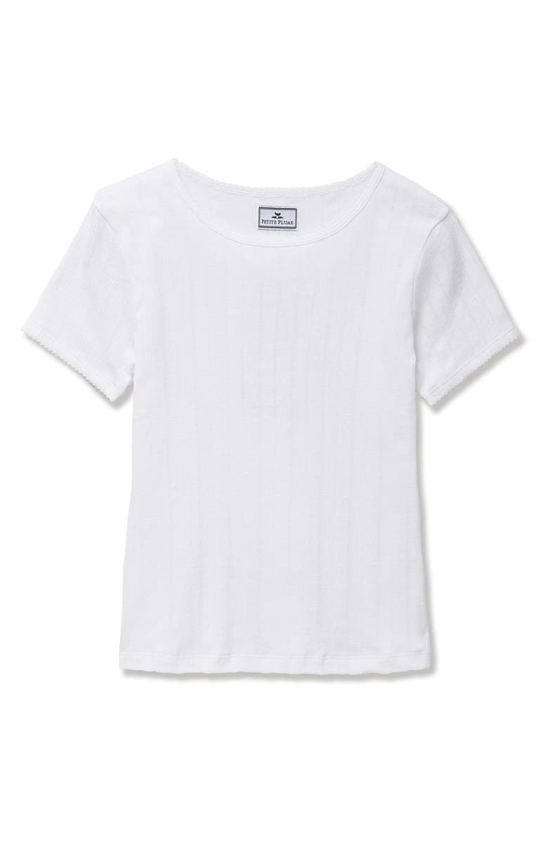 Petite Plume Pima Cotton Pointelle Sleep T-Shirt, Main, color, 