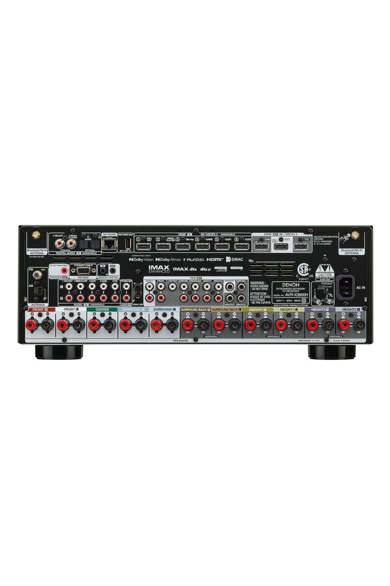 AVR-X3900H 9.4 Channel 8K Home Theater Receiver with Dolby Atmos & HEOS Built-In, Alternate, color, Black