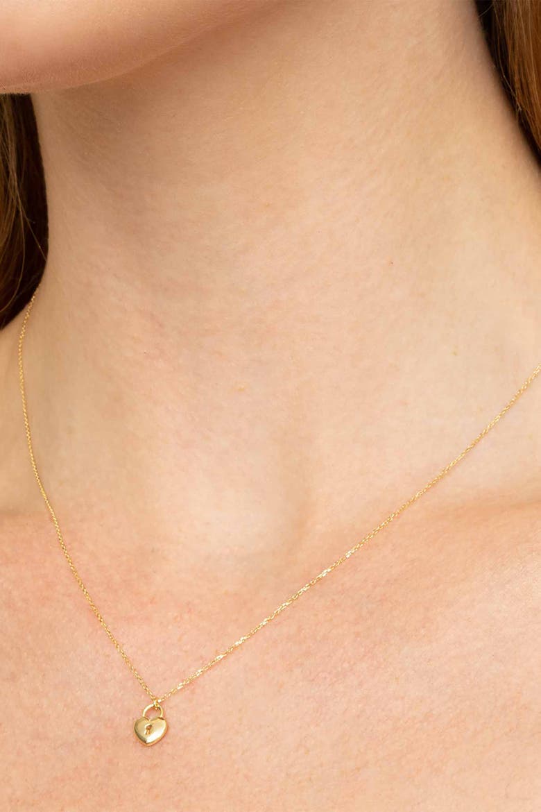 14K Yellow Gold Unlock My Heart Pendant Necklace, Alternate, color, Yellow Gold