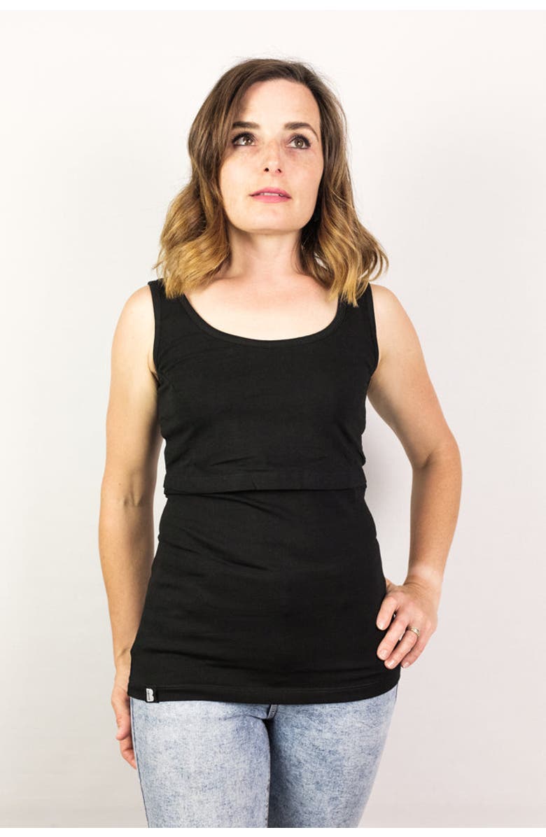 The Bshirt Nursing Vest, Main, color, Black
