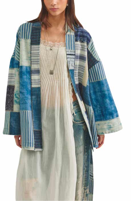We The Free Evie Cotton Patchwork Kimono