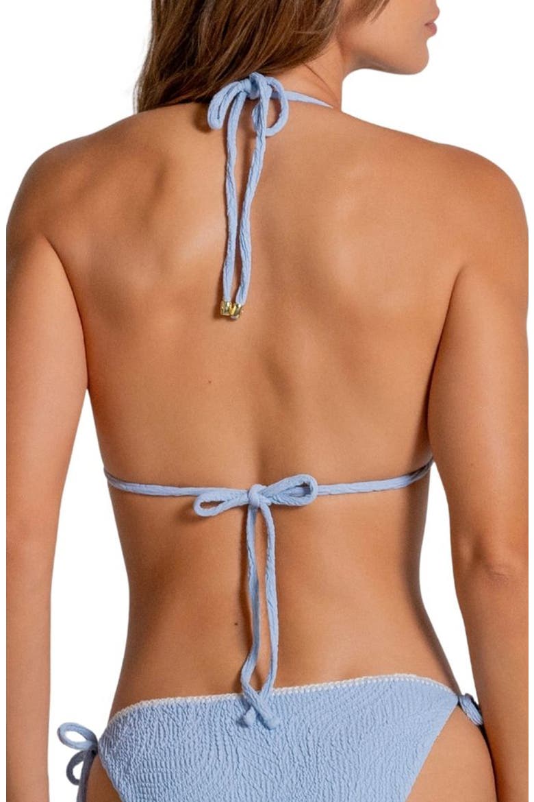 Blanket Stitch Embroidered Triangle Bikini Top, Alternate, color, CHIFFON