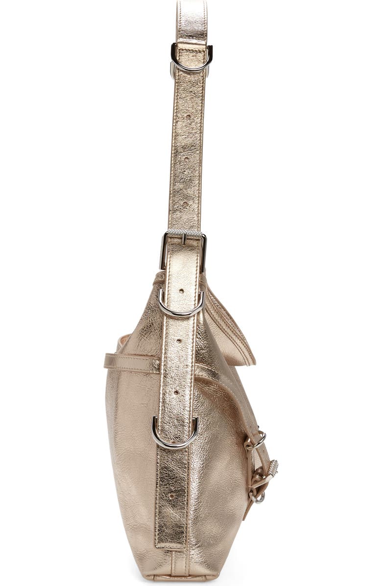 Givenchy Medium Voyou Metallic Leather Hobo Bag, Alternate, color,