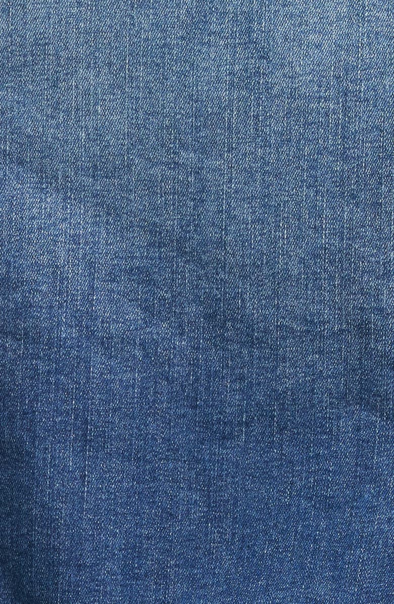 Wit & Wisdom Release Hem Denim Trucker Jacket, Alternate, color, Mid Blue Vintage