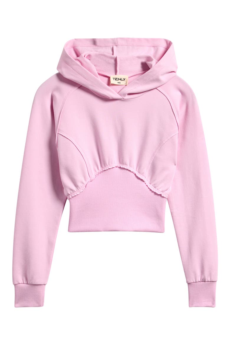 Kids' Dolman Sleeve French Terry Hoodie, Main, color, PINK GUAVA