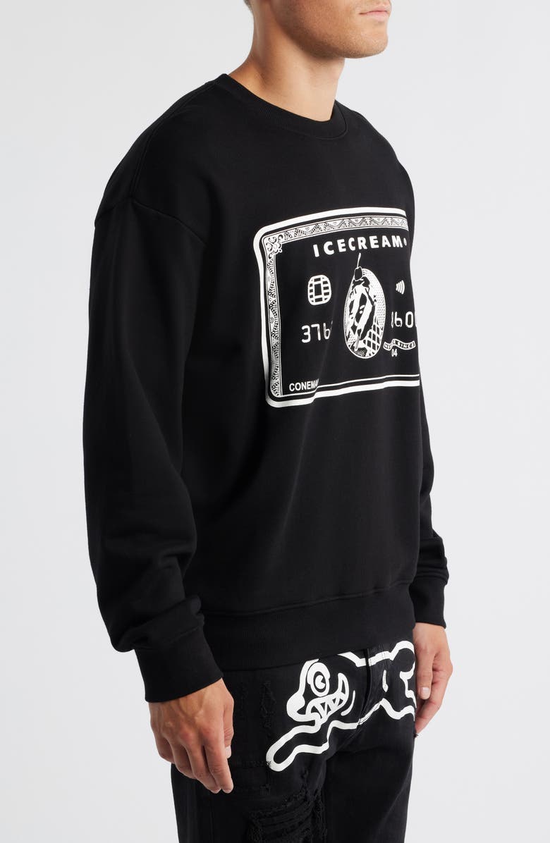 ICECREAM Card Cotton Graphic Sweatshirt, Alternate, color, Black