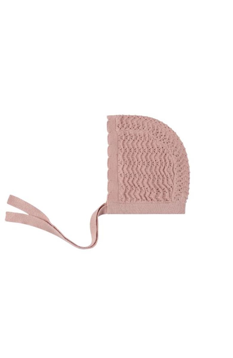 Ely's & Co. Looms Wave Collection - Knit Pointelle Bonnet, Main, color, Rose