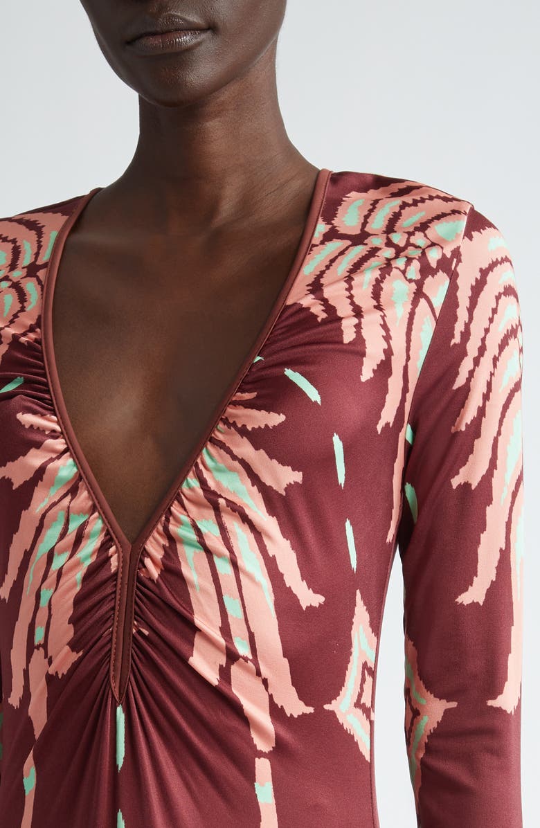 Johanna Ortiz Alma Bordada Print Long Sleeve Knit Dress, Alternate, color, 