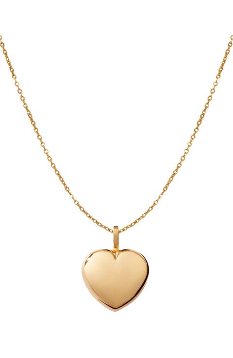 Puffy Heart Charm Necklace