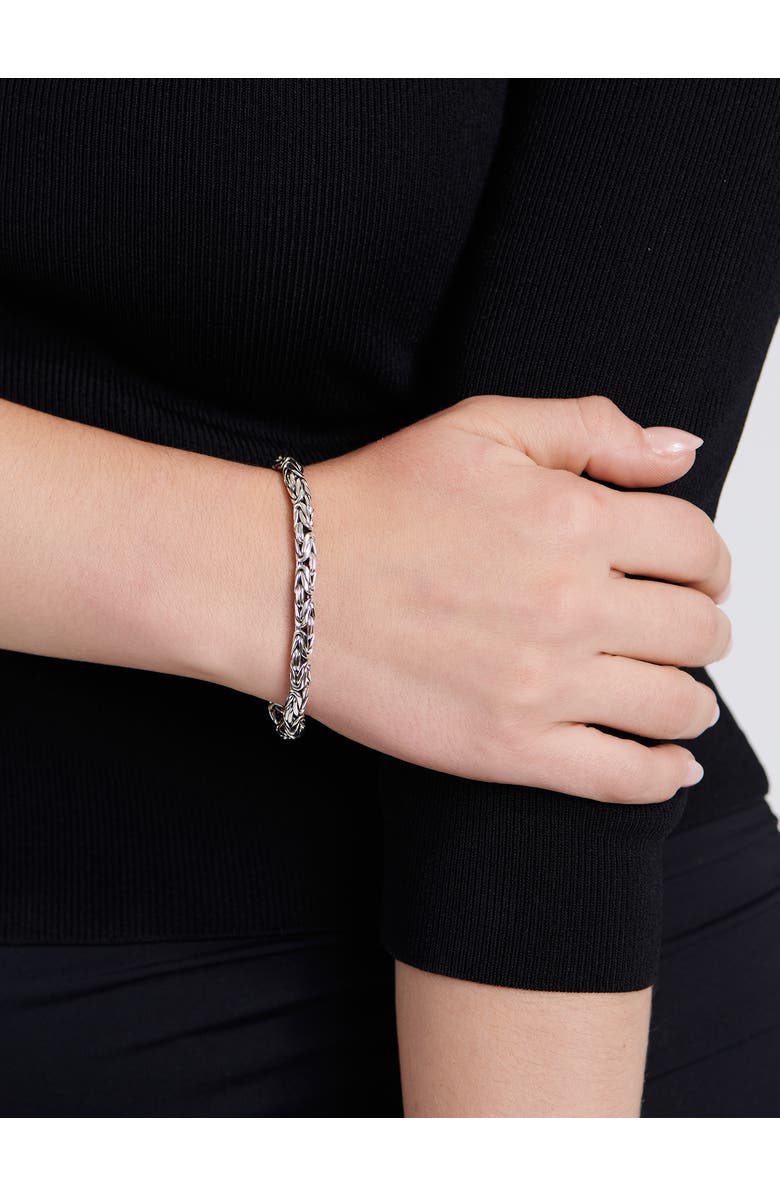 DEVATA Borobudur Round 5mm Chain Bracelet in Sterling Silver, Alternate, color, Silver