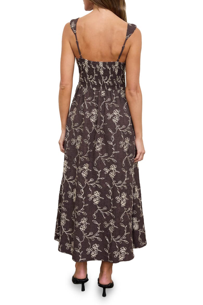 Sleeveless Midi Dress, Alternate, color, BROWN