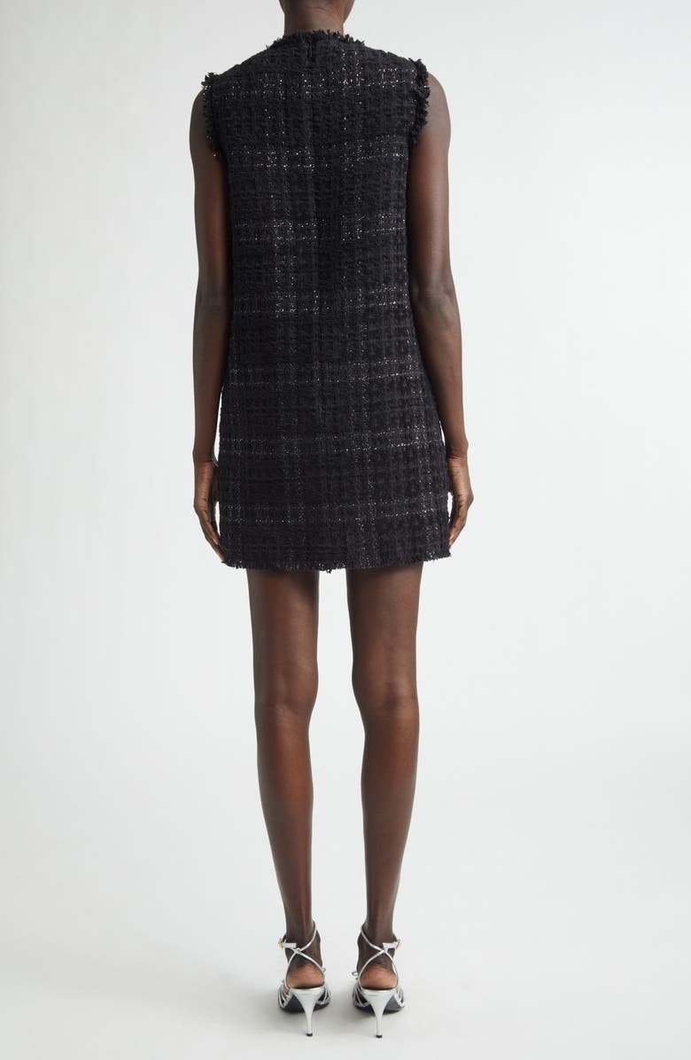 Versace Medusa '95 Metallic Tweed Minidress, Alternate, color, Black