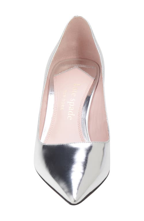 Kate Spade Garnish Pointed Toe Pump In Silver