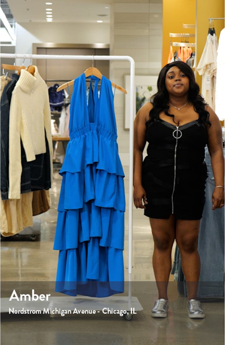 Tiered Halter Maxi Dress, sales video thumbnail