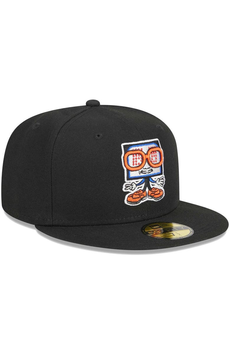 New Era Men's New Era Black Syracuse Mets Theme Nights Clocks 59FIFTY Fitted Hat, Alternate, color, Black