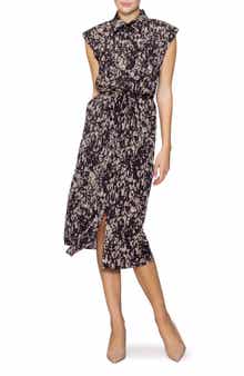 MELLODAY Cap Sleeve Utility Pocket Shirtdress