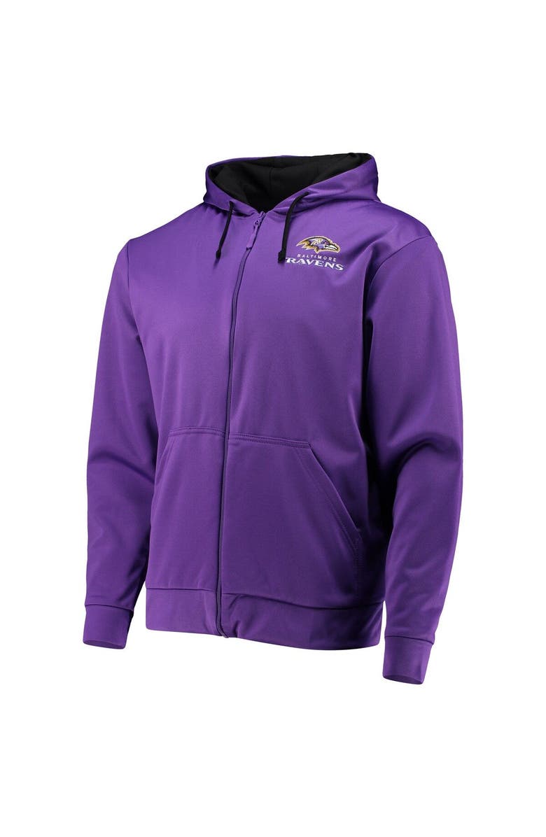 DUNBROOKE Men's Dunbrooke Purple/Black Baltimore Ravens Apprentice Full-Zip Hoodie, Alternate, color, Purple