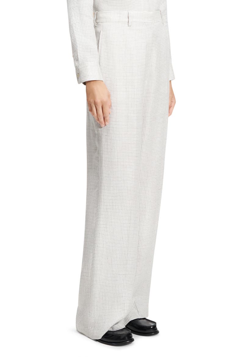 B.Mel Houndstooth Check Linen Blend Pants, Alternate, color, PLATINUM MULTI