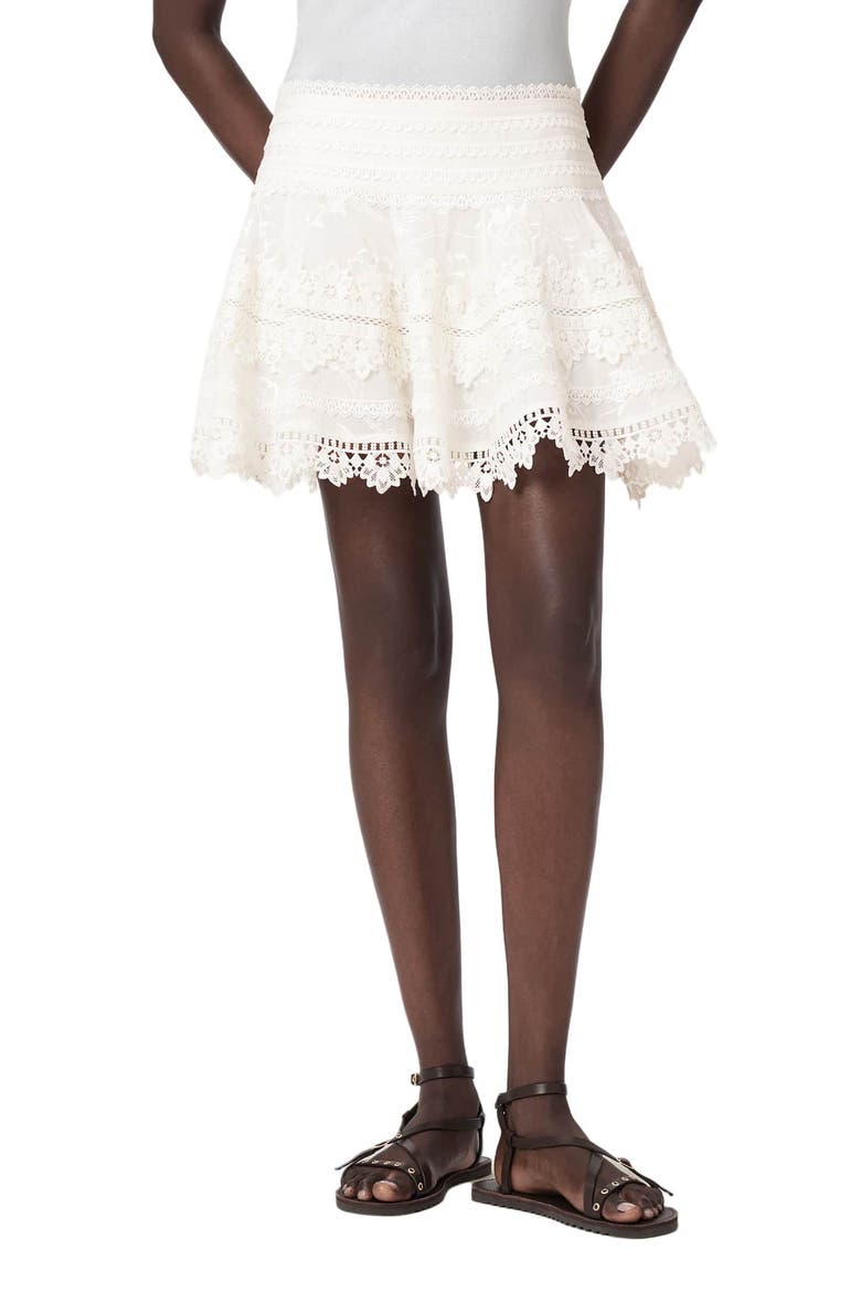 Lillith Lace Miniskirt, Main, color, DOVE WHITE