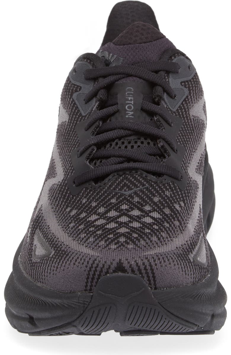 HOKA Clifton 9 Running Shoe, Alternate, color, Black / Black