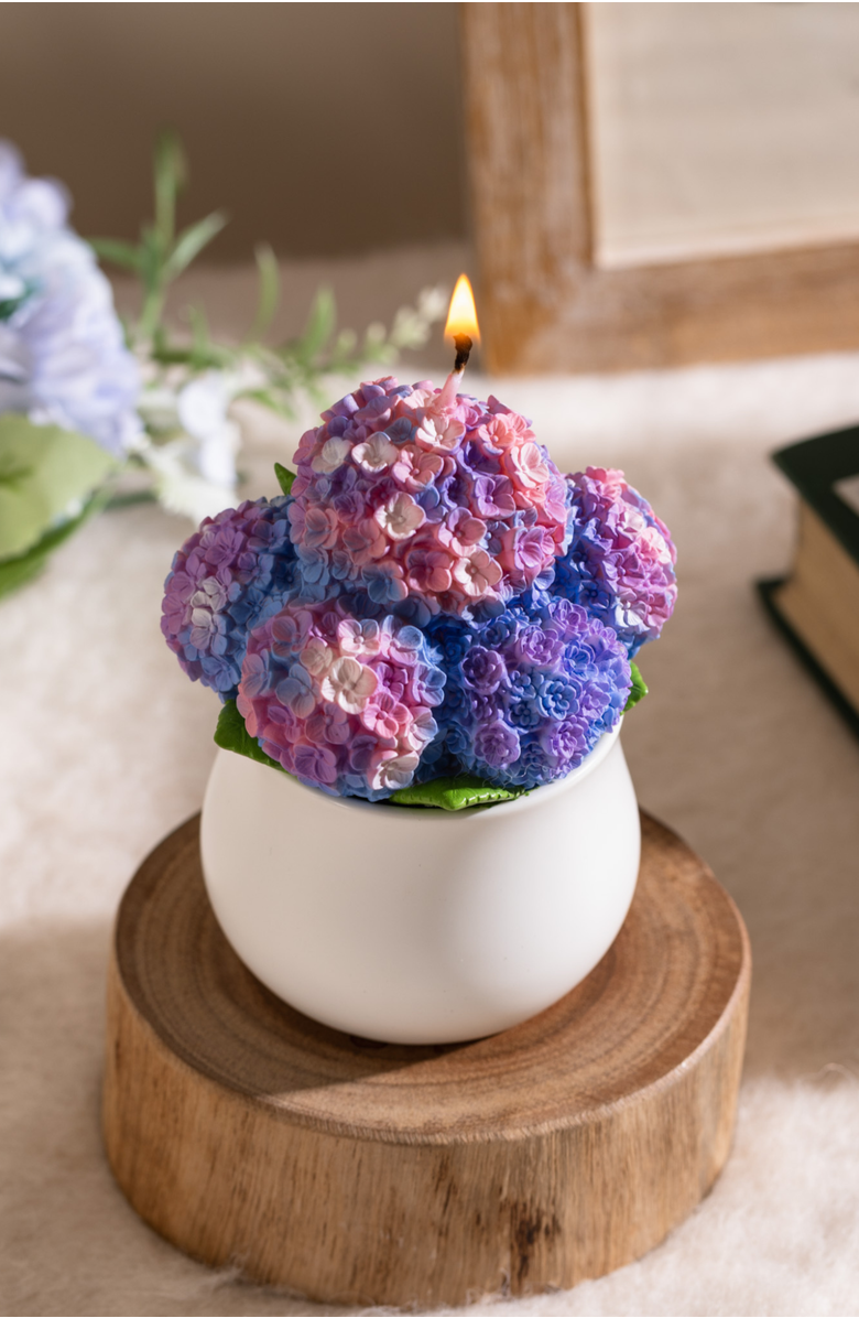 Southlake gifts Hydrangea Flower Candle, Alternate, color, Violet