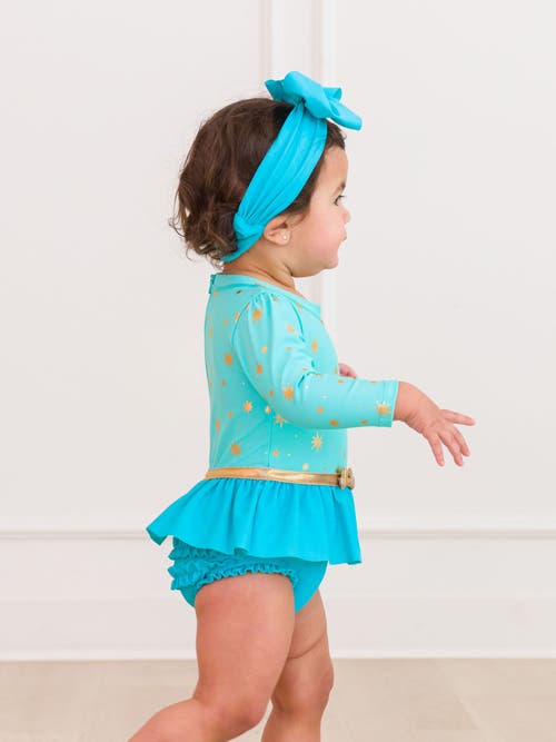Rufflebutts Girls Upf50+ Shimmer Swim Bow Headband