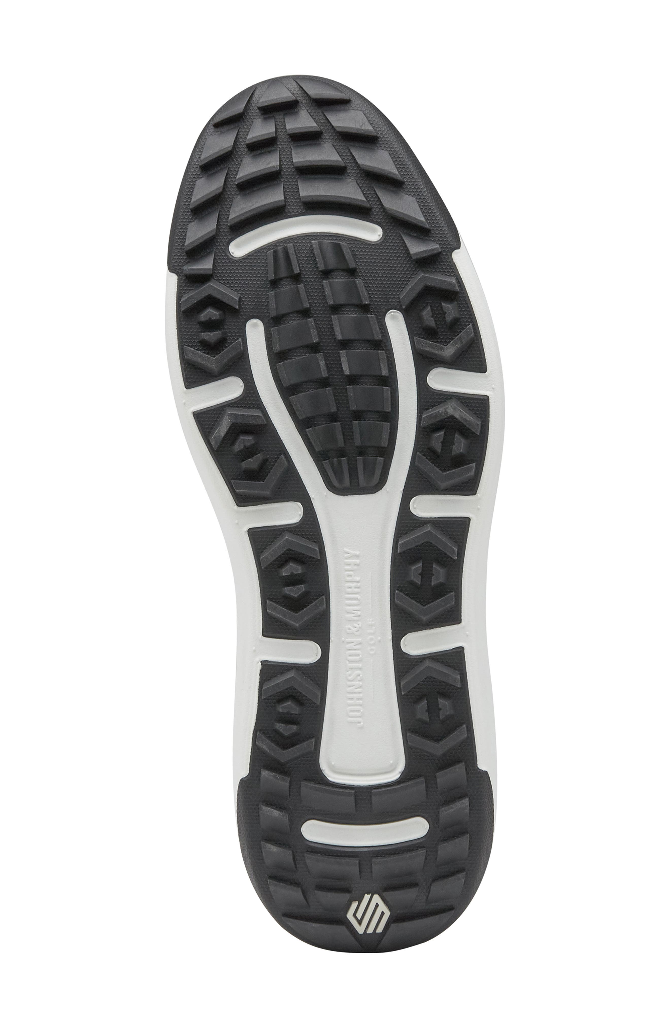 Johnston & Murphy Amherst GL1 Luxe Hybrid Waterproof Golf Sneaker, Alternate, color, Black Waterproof Full Grain