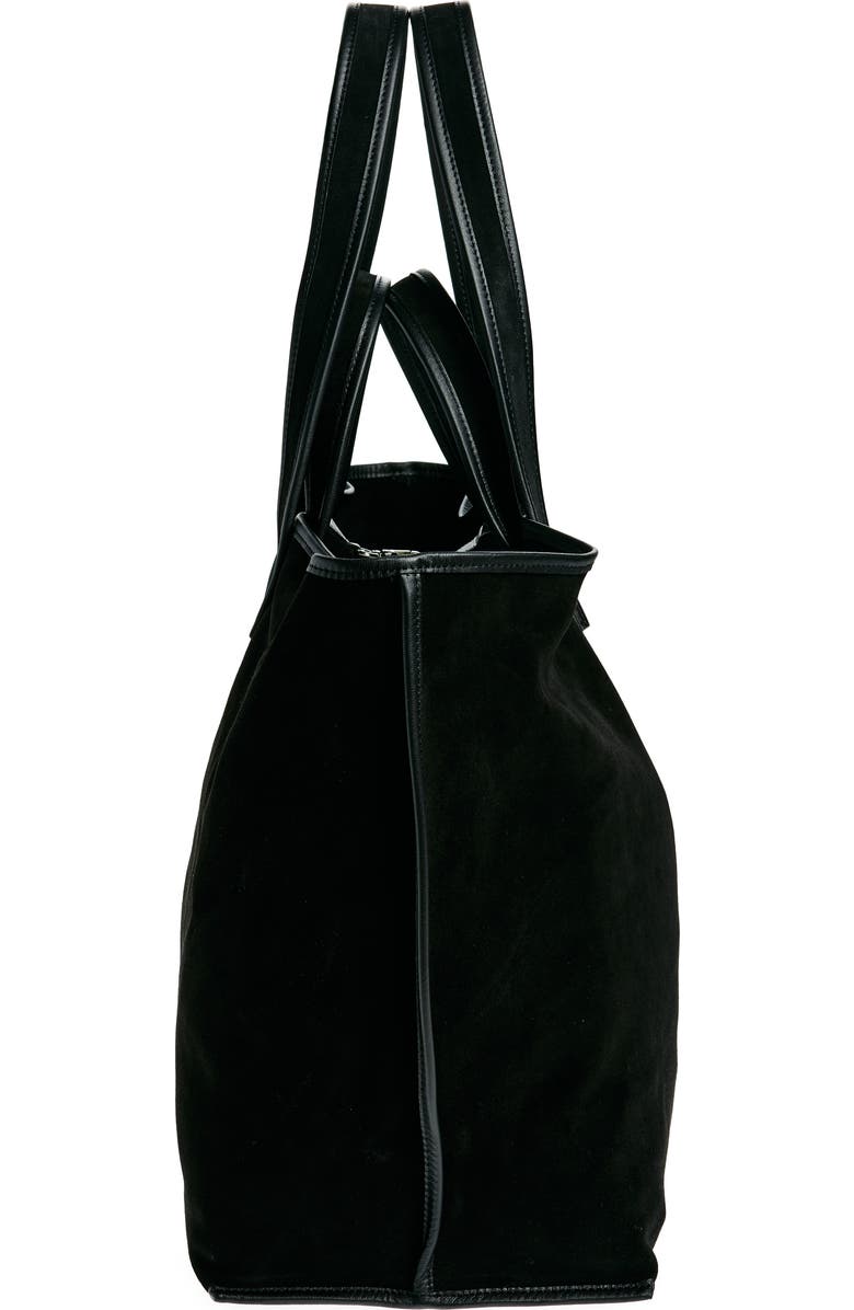 KASSL Large Contrast Trim Suede Tote, Alternate, color,